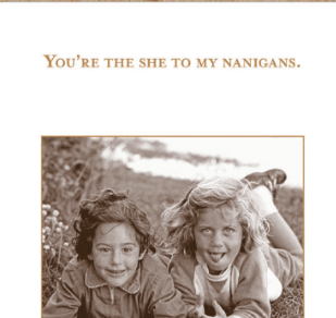 Birthday Card:  She to My Nanigans
