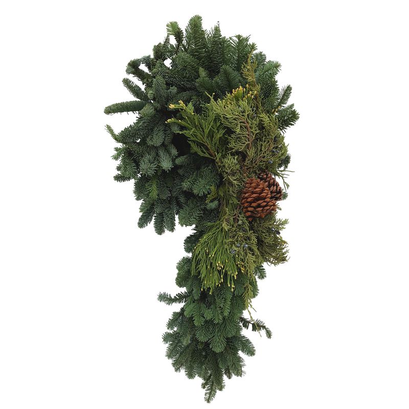 Fresh Greens - Candy Cane Swag 28&quot;