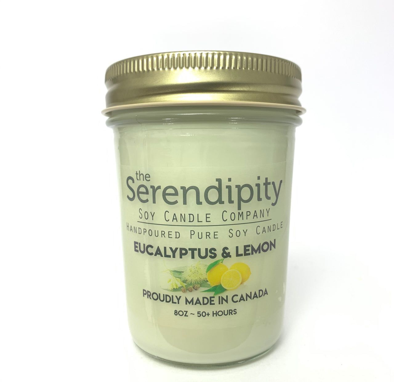 Soy Candle - Eucalyptus &amp; Lemon, Size: 8oz