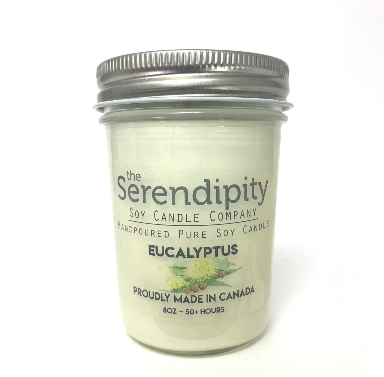 Soy Candle - Eucalyptus, Size: 8oz