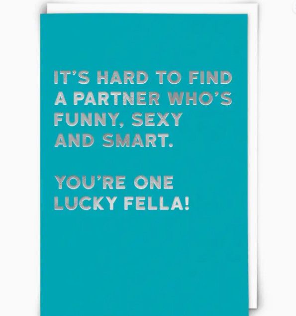 Anniversary Card:  Fella - Blank