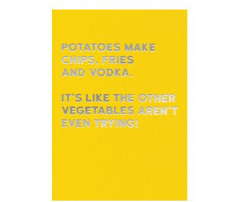 Friendship Card: Exhausting - Potatoes