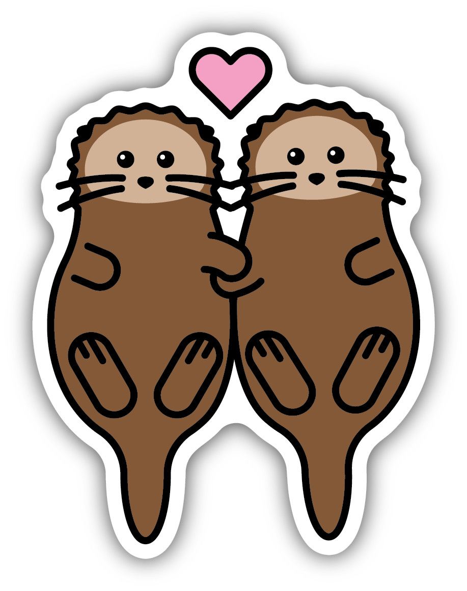 Sticker - Sea Otter Duo