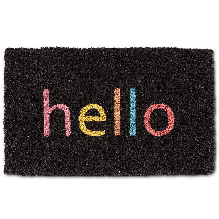 Doormat - Colourful Hello  - 18 X 30