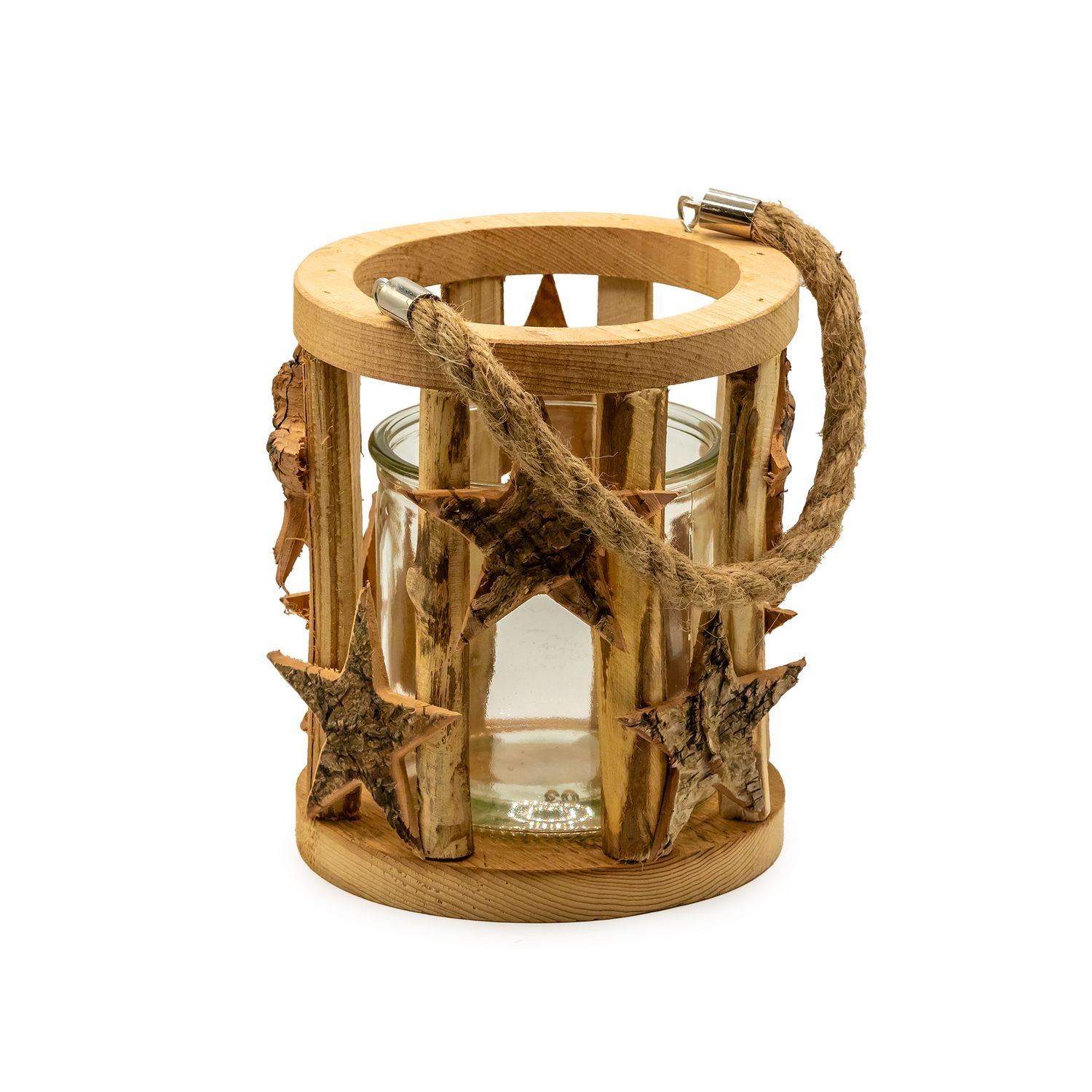 Lantern - Rnd with Bark Star