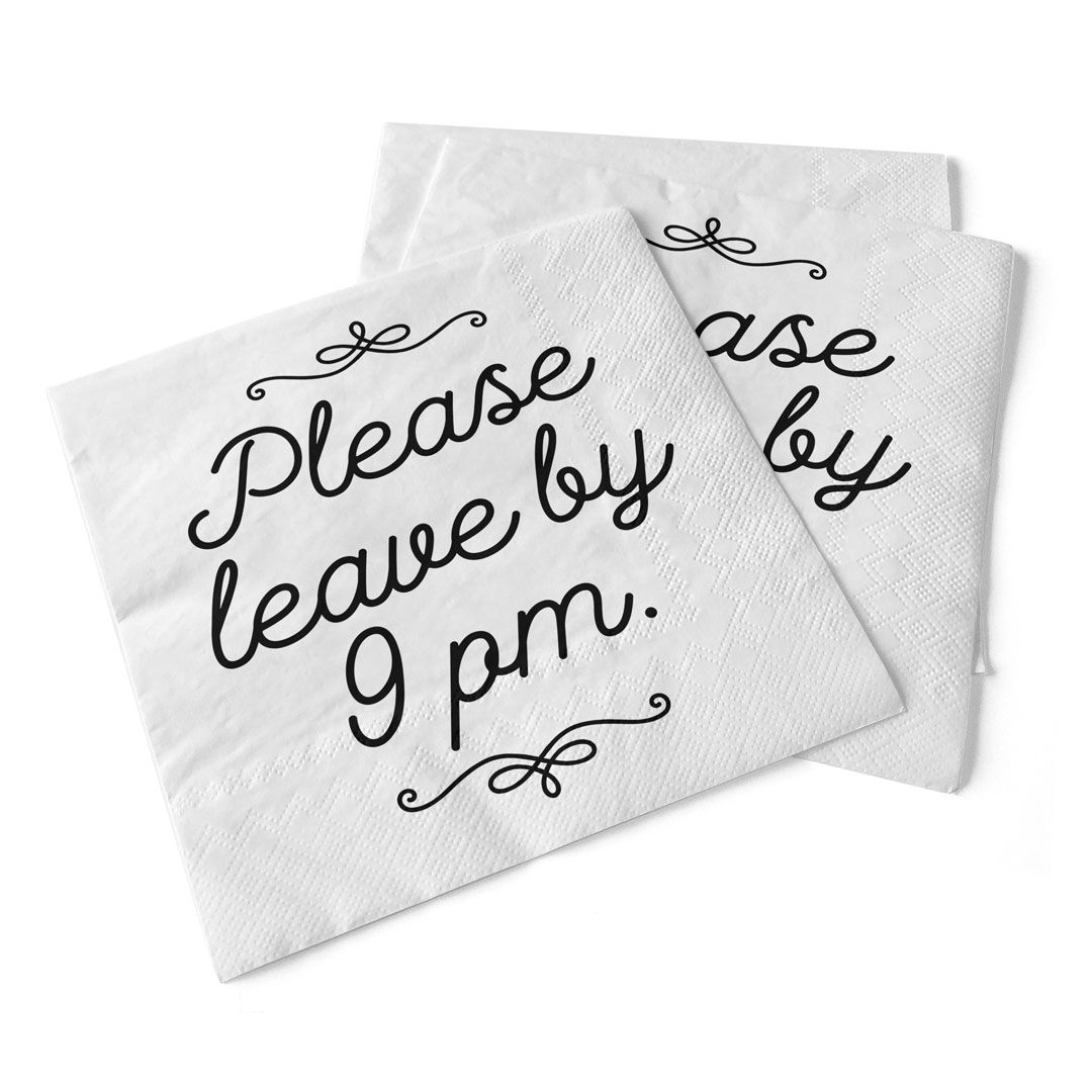 Napkin - Cocktail - Please Leave By