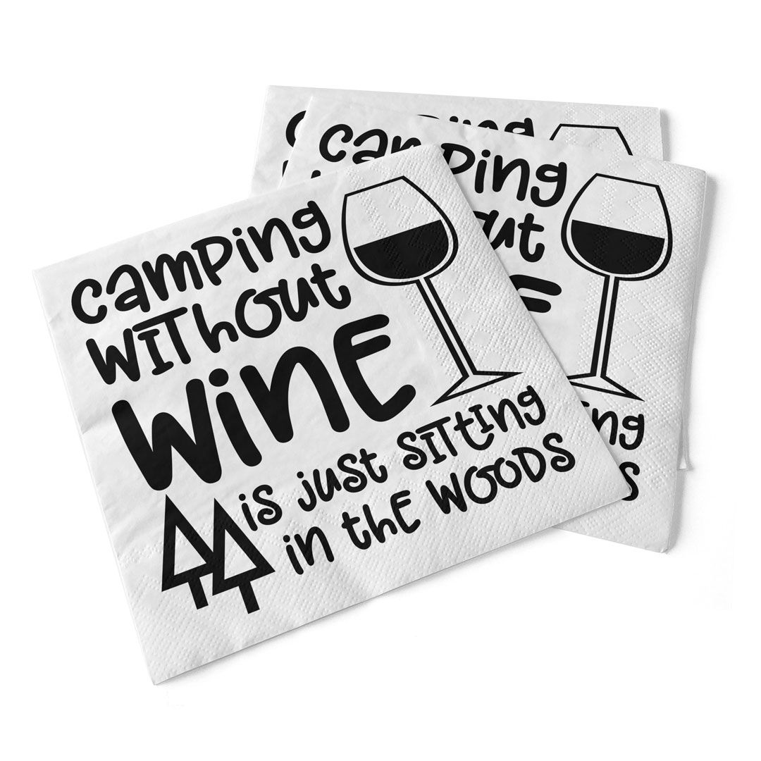 Napkin - Cocktail - Camping without Wine