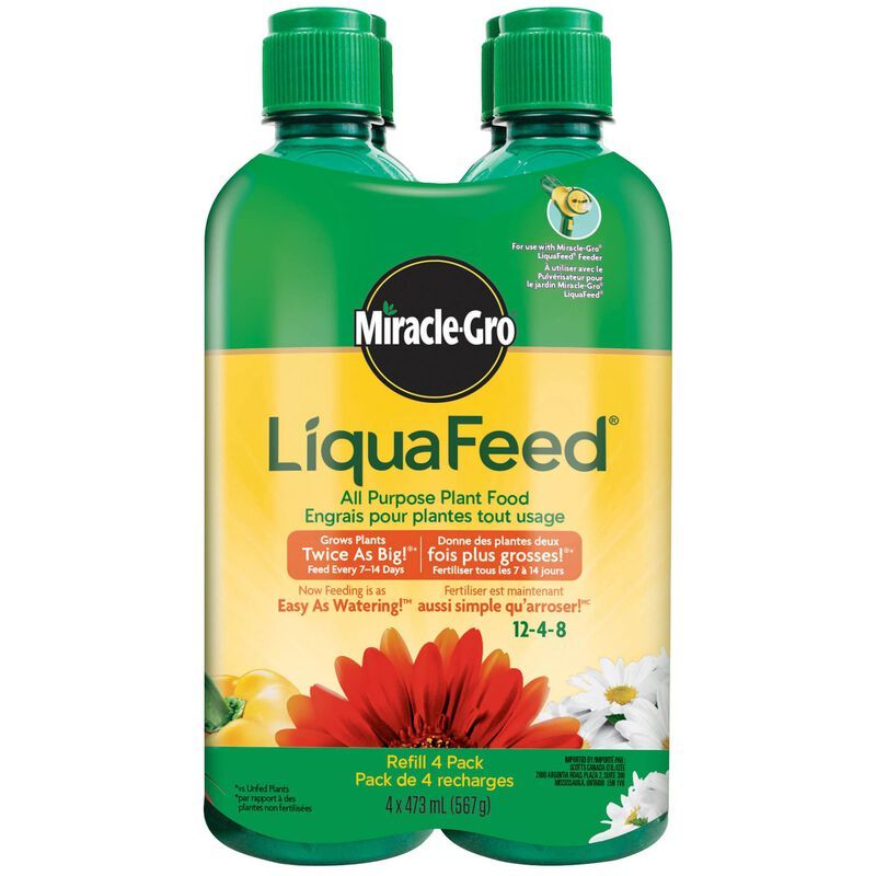 Miracle-Gro Liquafeed All Purpose 12-4-8 x 4 pk refill bottles