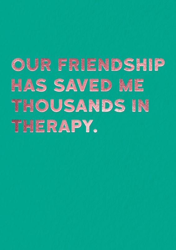 Friendship Card: Therapy - Blank
