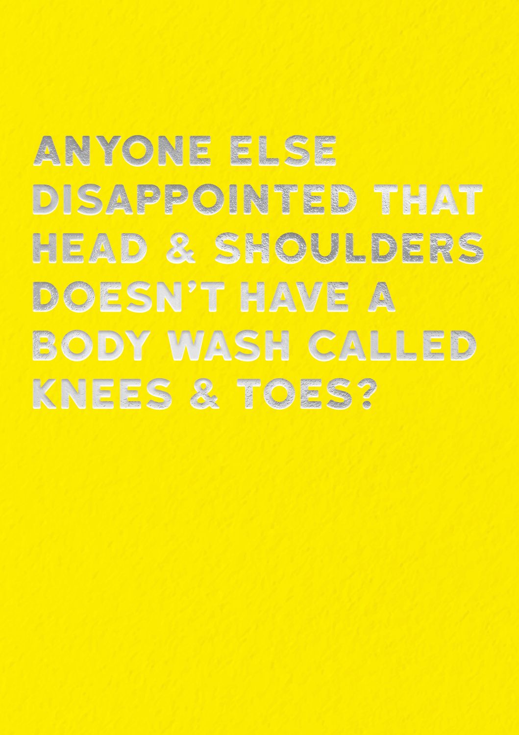 Friendship Card: Body Wash - Blank
