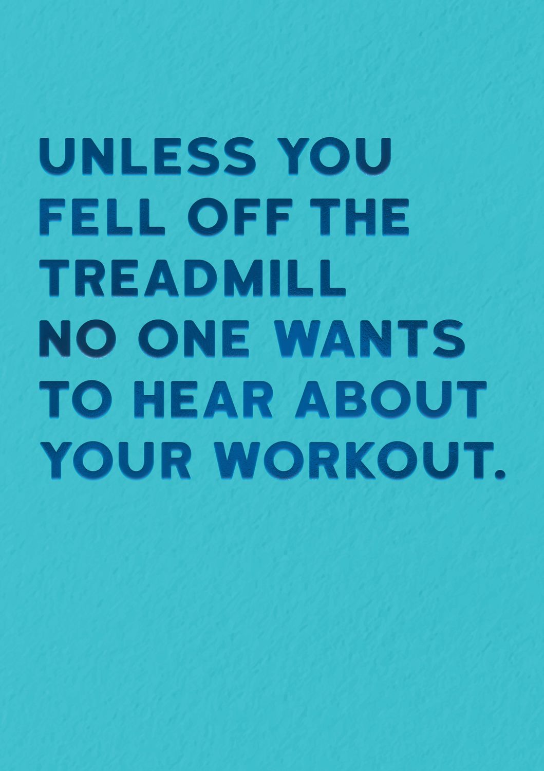 Friendship Card: Workout - Blank
