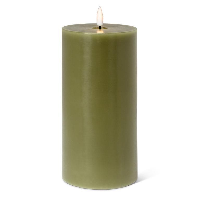 LED Pillar Candle 4 X 8&quot; - green