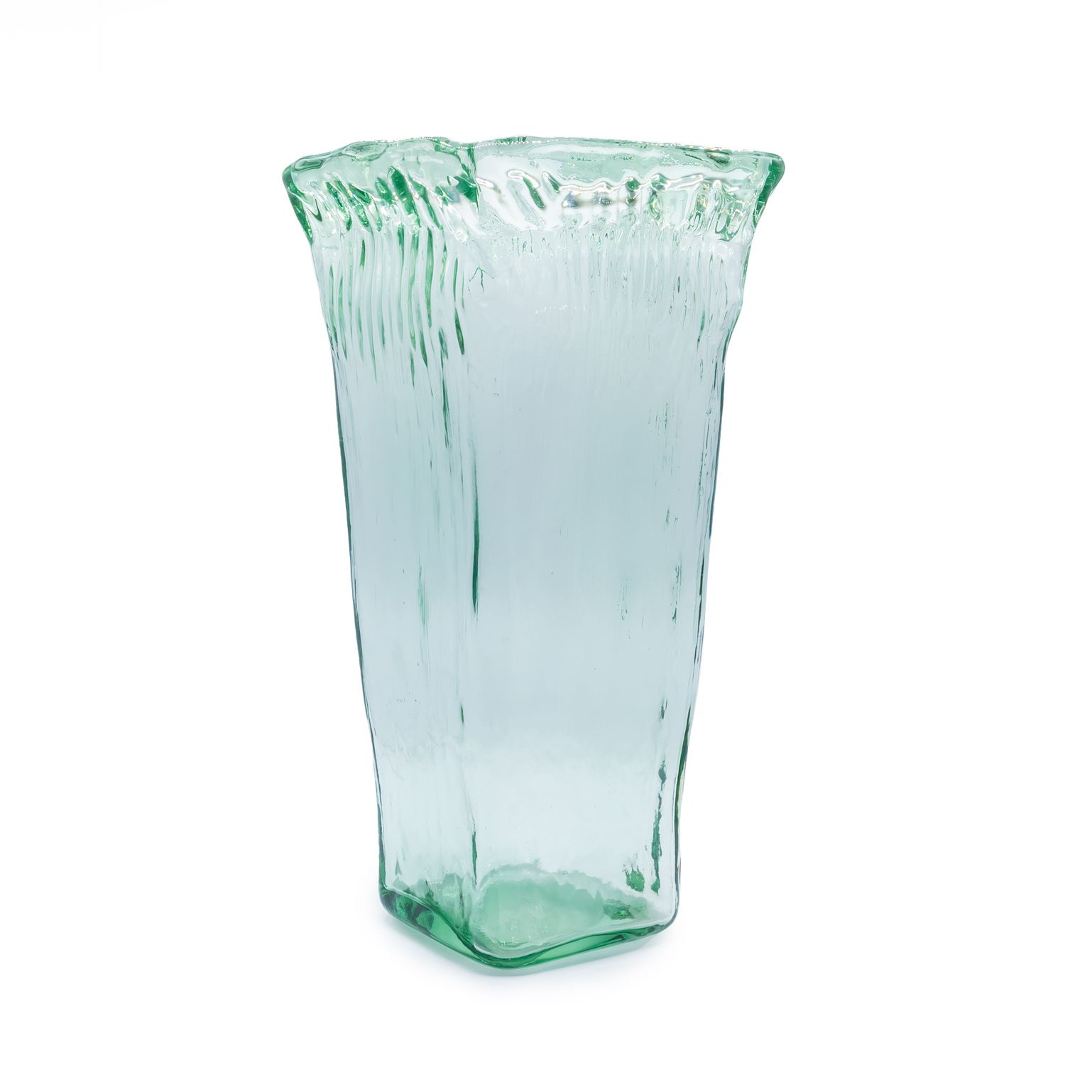 Vase - Fluted Glass, Size: Small - 14cm x 23cm