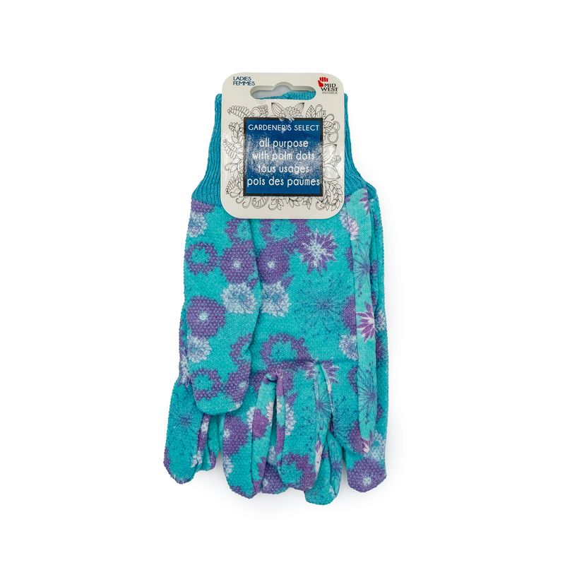 Garden Gloves: All Purpose w Palm Dots - W One Size