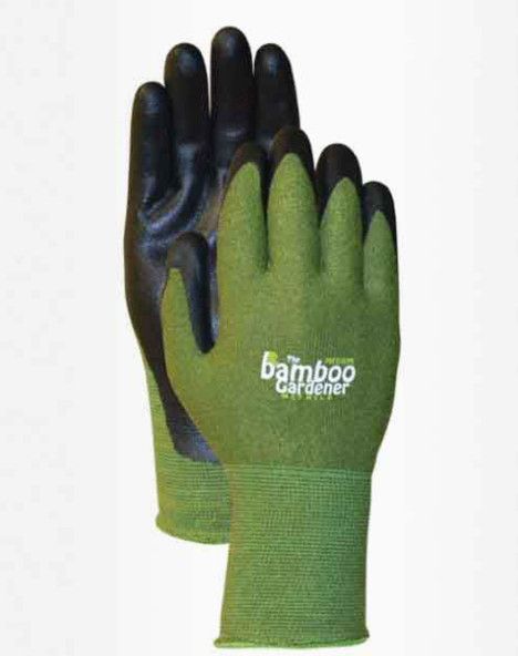 Garden Gloves: Bamboo Gardener - Rubber Palm Med.