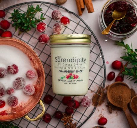 Soy Candle - Cranberry Spice, Size: 8oz