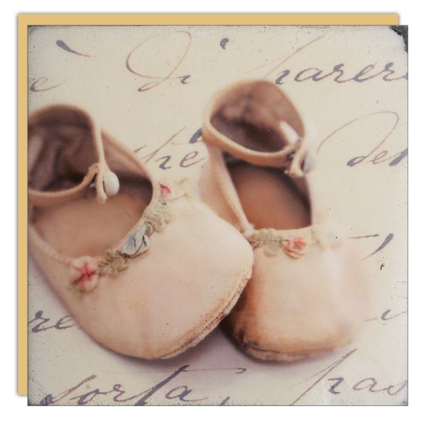 Baby Card: Baby Shoes - blank