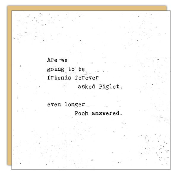 Friendship Card: Friends Forever - Blank