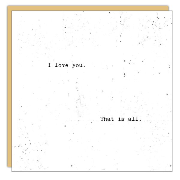 Love Card: I Love You - blank