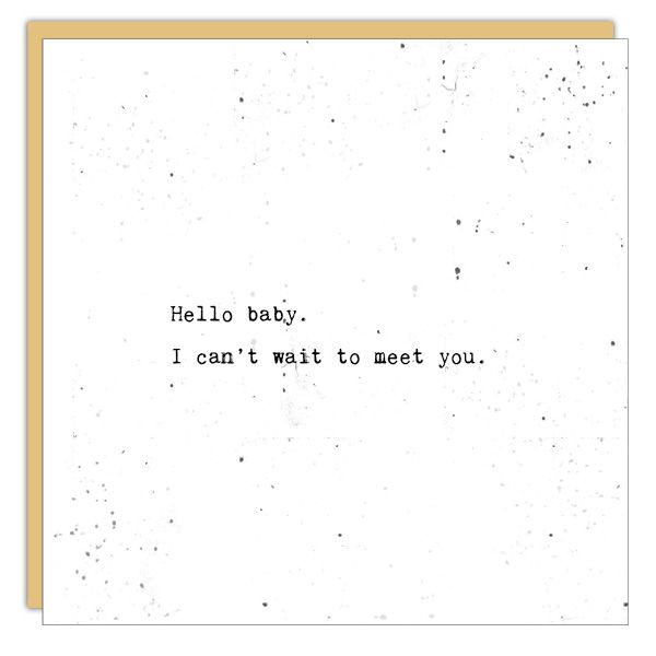 Baby Card: Hello Baby - blank