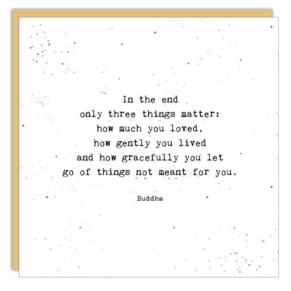 Sympathy Card: In the End - Blank