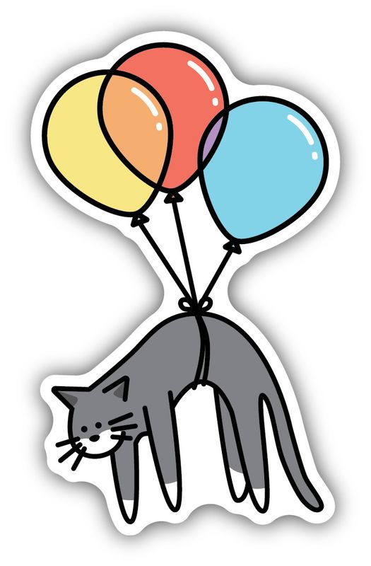 Sticker - Balloon Cat