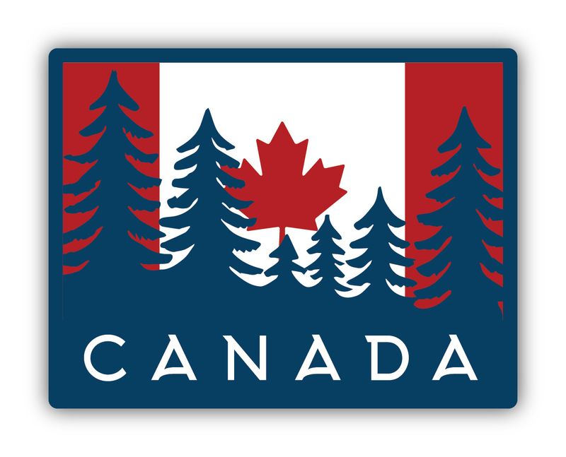 Sticker - Flag Trees Canada