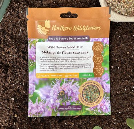 Wildflower Seed Mix  (NF seed pkg) - Dry  &amp; Sunny - 25 g