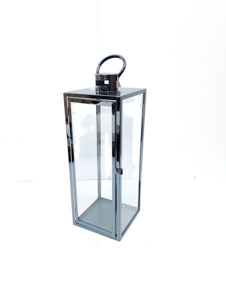 Lantern - Black Modern, Size: 17.5x17.5x43