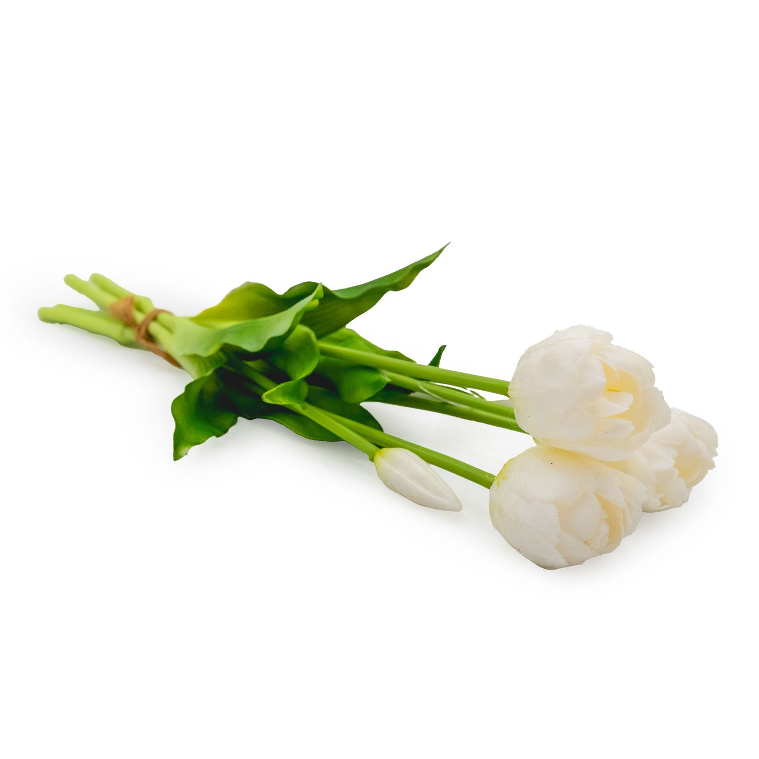 Faux Peony Tulip - White