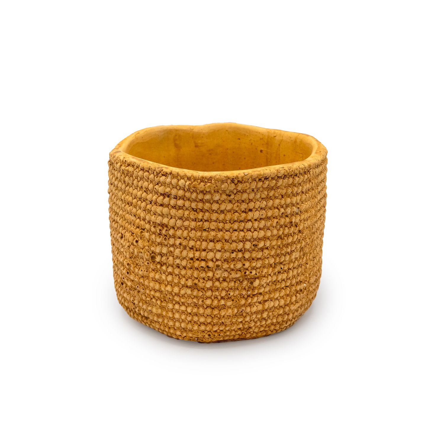 Flower Pot Clay Yellow LRG