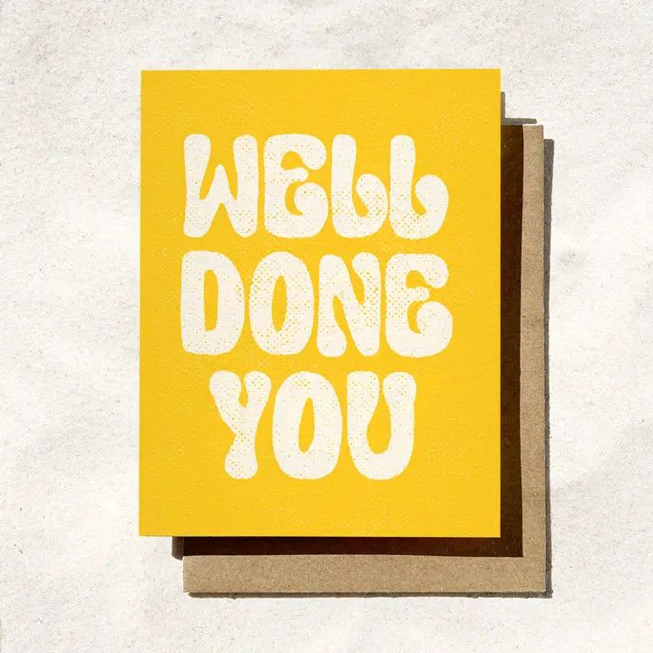 Congratulations Card - Well Done You