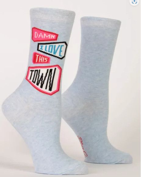 Crew Socks (W 5 -10), Style: Love This Town