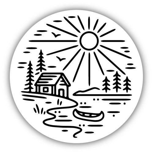 Sticker - Canoe Cabin Lake