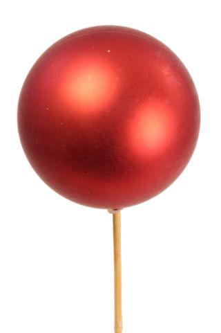 Ornamental Balls: Red Matte 15cm (1 stem)
