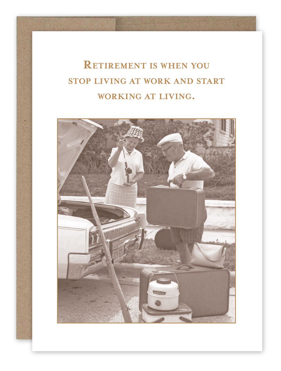 Retirement Card: Working at Living