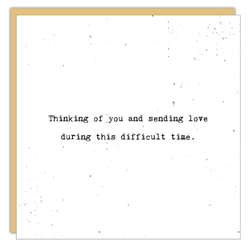 Sympathy Card: Sending Love - blank