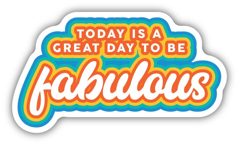 Sticker - Fabulous Rainbow Text