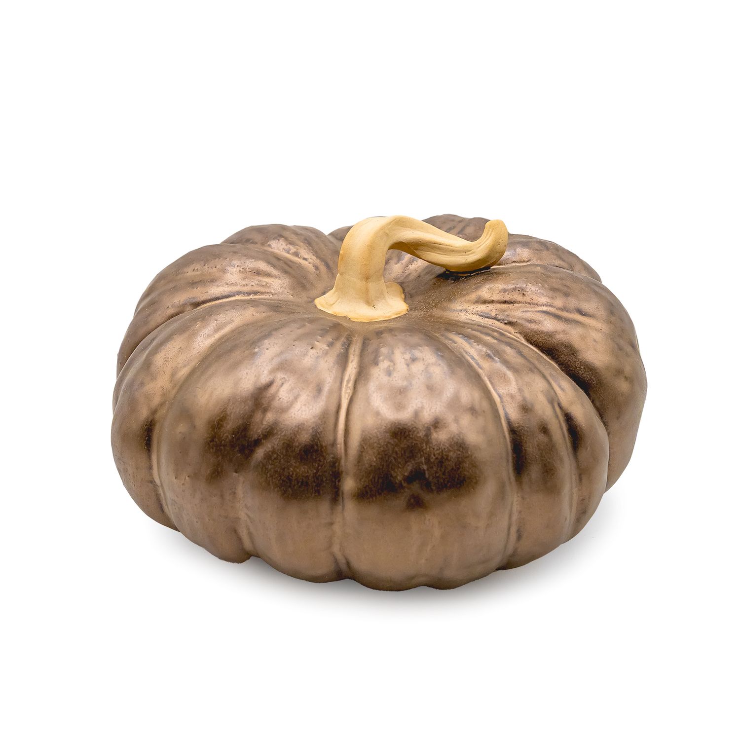 Ceramic Pumpkin Bronze - Med.