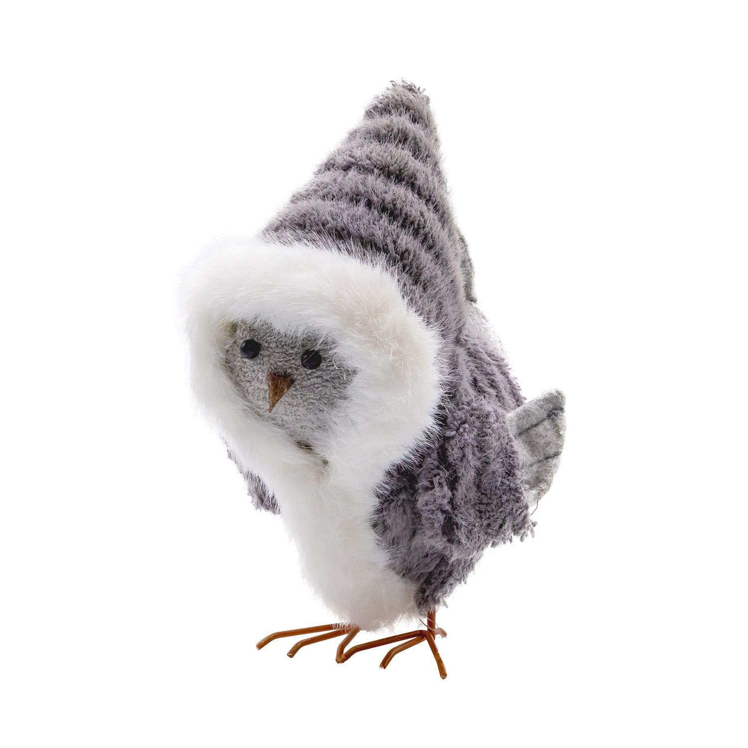 Standing Bird Grey Large - Pointed Hat