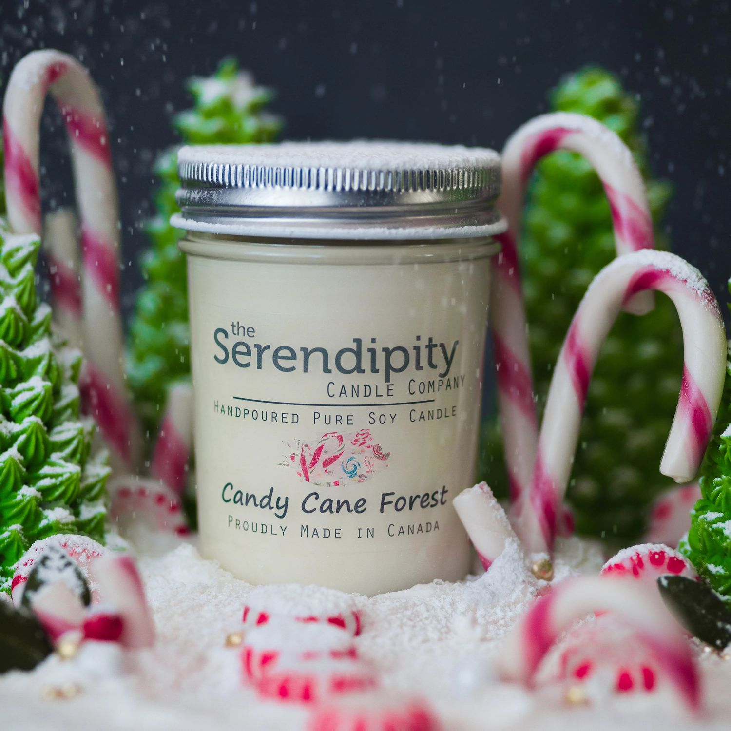 Soy Candle - Candy Cane Forest 8oz