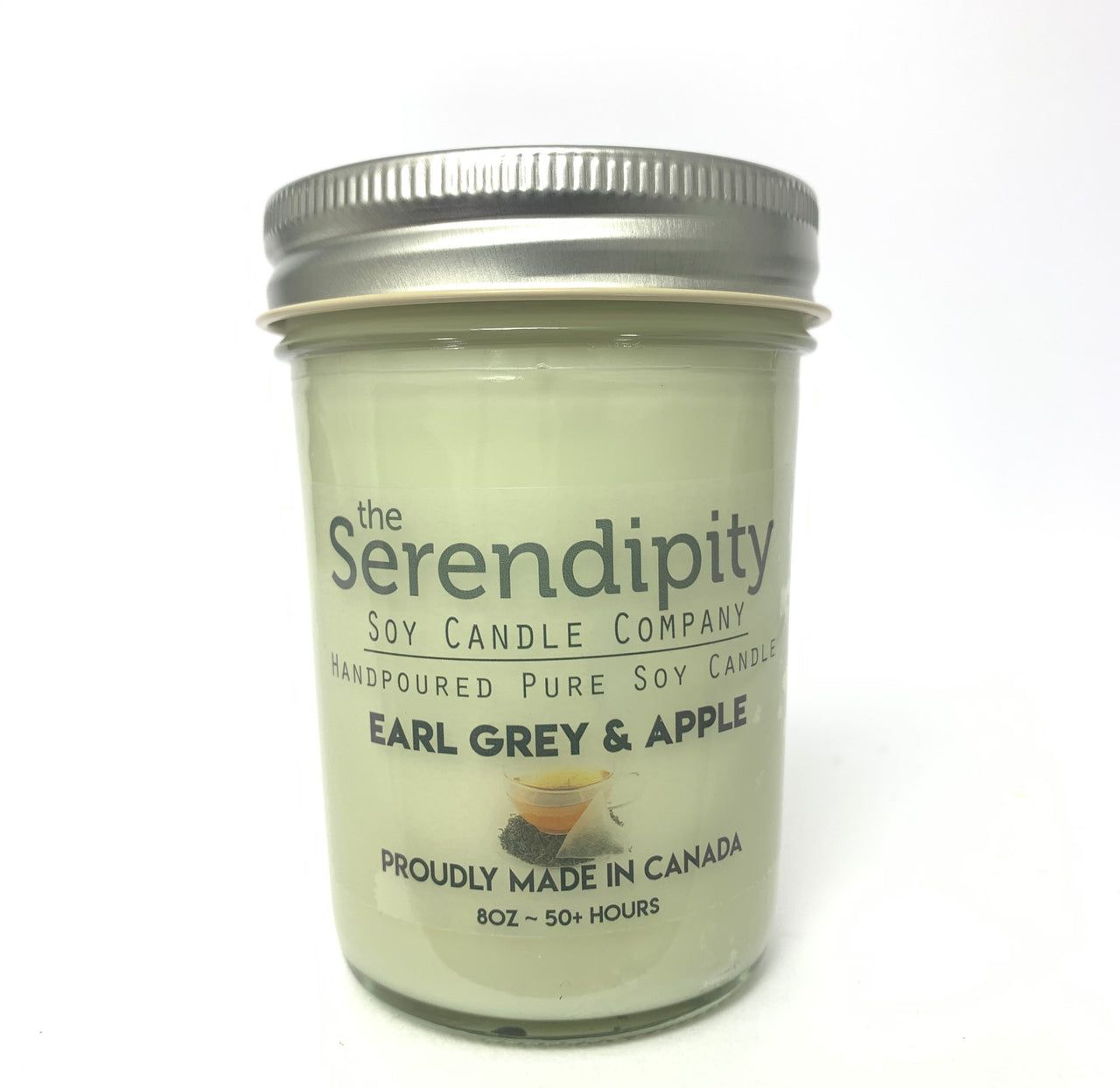 Soy Candle - Earl Grey &amp; Apple, Size: 8oz