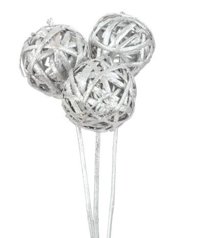 Kambu Ball: Silver 8cm (3 stem)