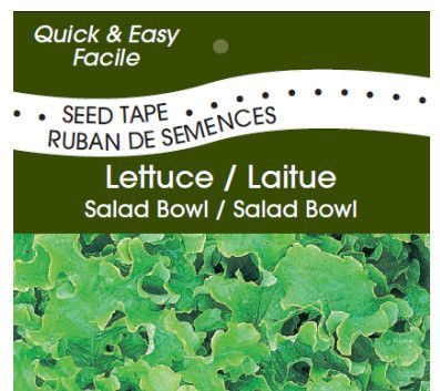 Seed Tape - Vegetables, Variety: Lettuce Salad Bowl