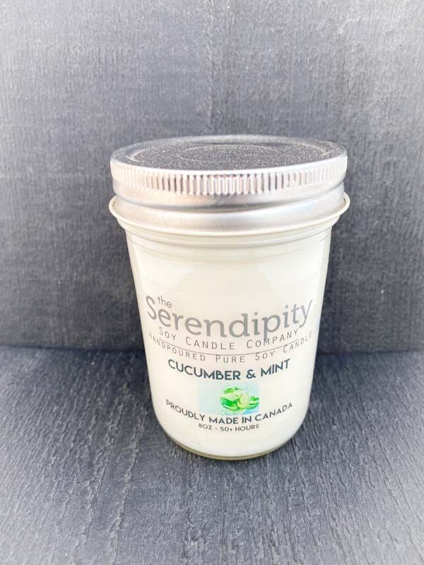 Soy Candle - Cucumber &amp; Mint, Size: 8oz