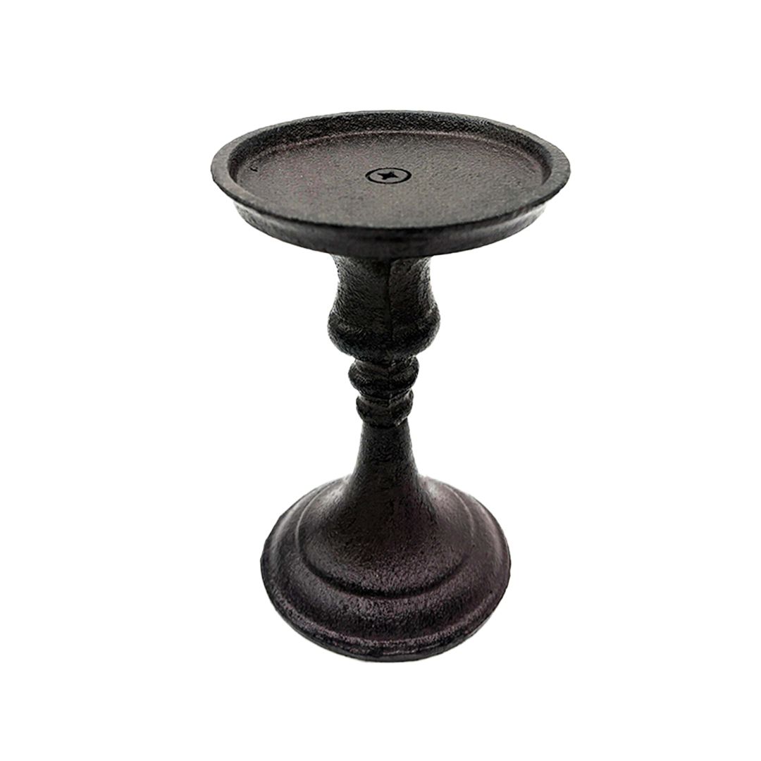 Cast Iron - Pillar Candle Holder Short