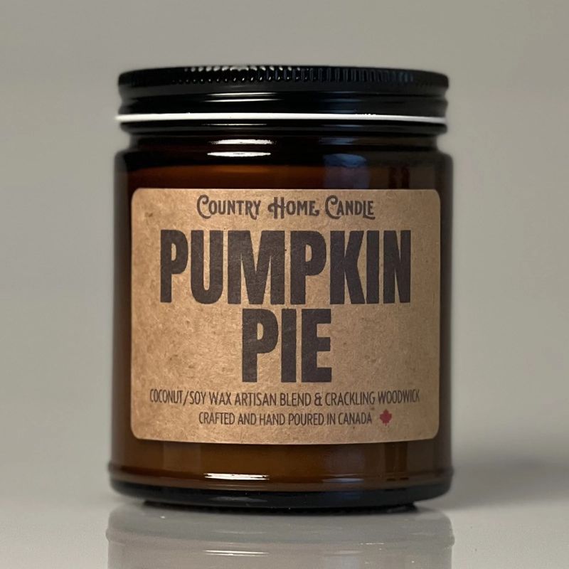 Amber Glass Candles Pumpkin Pie