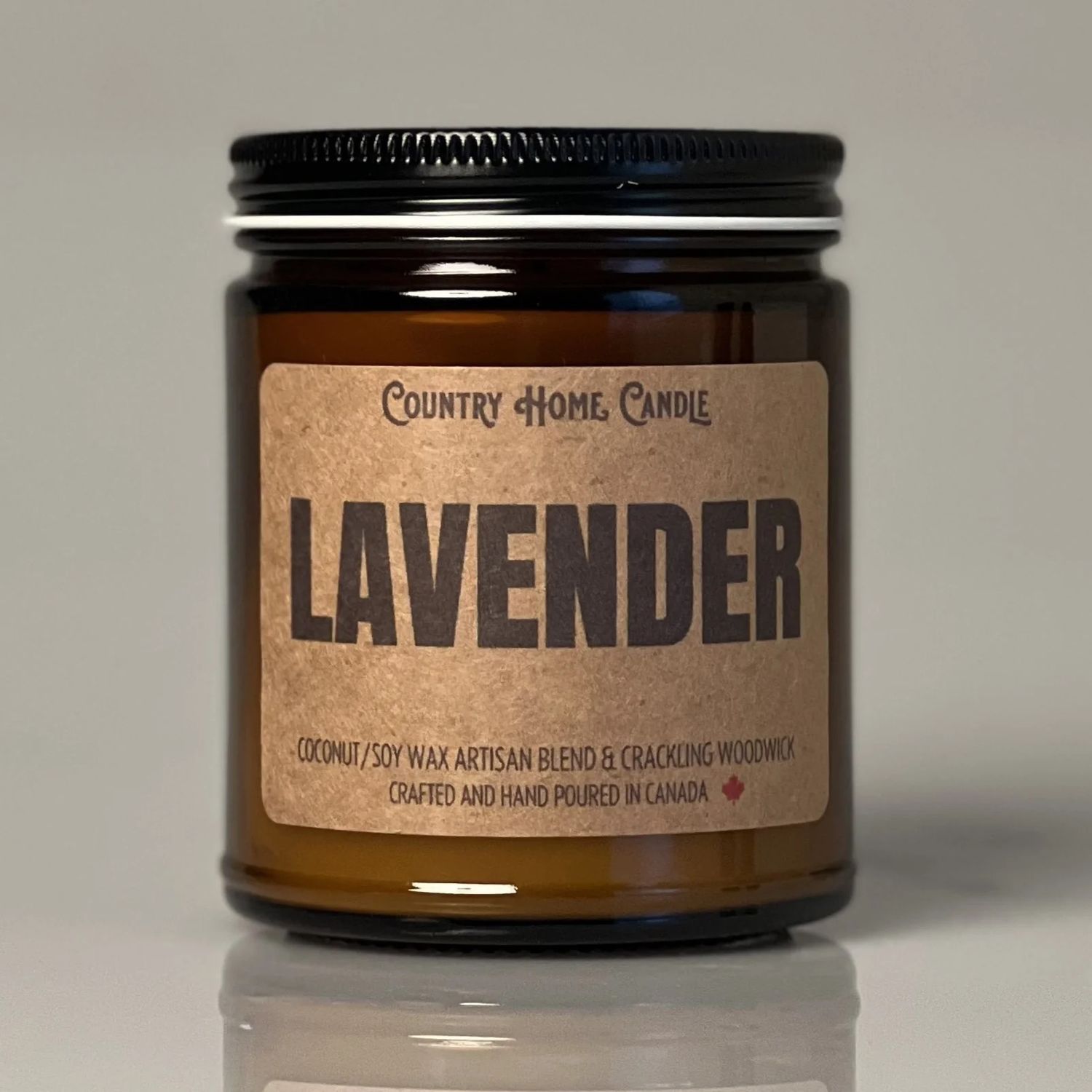 Amber Glass Candles Lavender