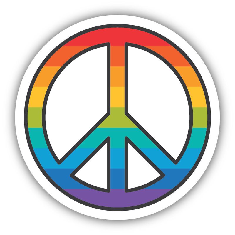 Sticker - Rainbow Peace Symbol