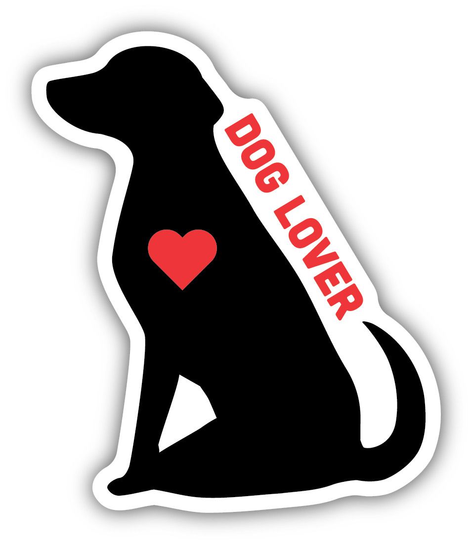Sticker - Red Heart Dog